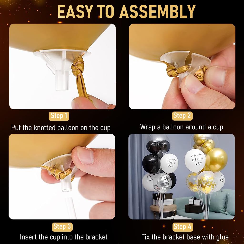 HASTHIP 6Pcs Balloon Stand for Decoration, Balloon Supplies with Dot Stickers Balloon Accessories, Balloon Sticks with Base for Table Birthday Baby Shower Graduation Party Decorations HASTHIP 6Pcs Balloon Stand for Decoration, Balloon Supplies with Dot Stickers Balloon Accessories, Balloon Sticks with Base for Table Birthday Baby Shower Graduation Party Decorations